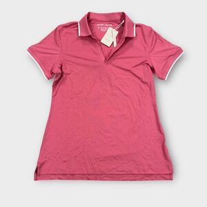NWT Peter Millar Betty‎ Golf Polo Shirt Medium Pink Sun Protection Performance
